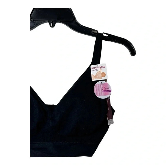 SOFRA INTIMATES FULL SUPPORT BRA REMOVABLE PADDING BLACK IN COLOR SIZE MEDIUM - Picture 2 of 9